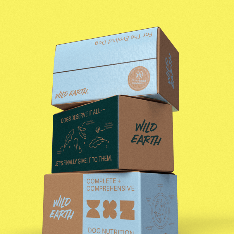 Wild Earth - Mock Up showing the rectangle ecomm shipping box
