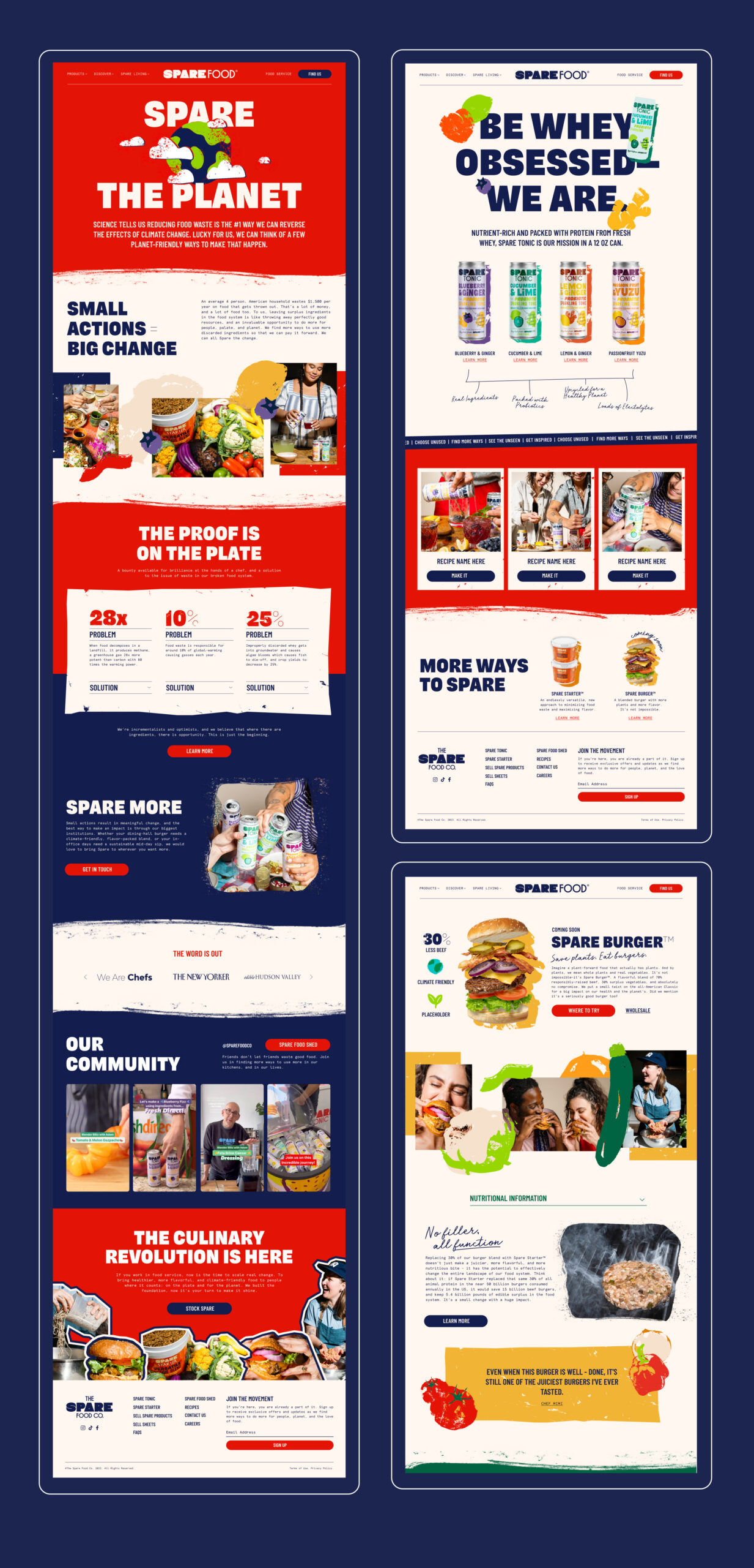 Spare food website ux ui development