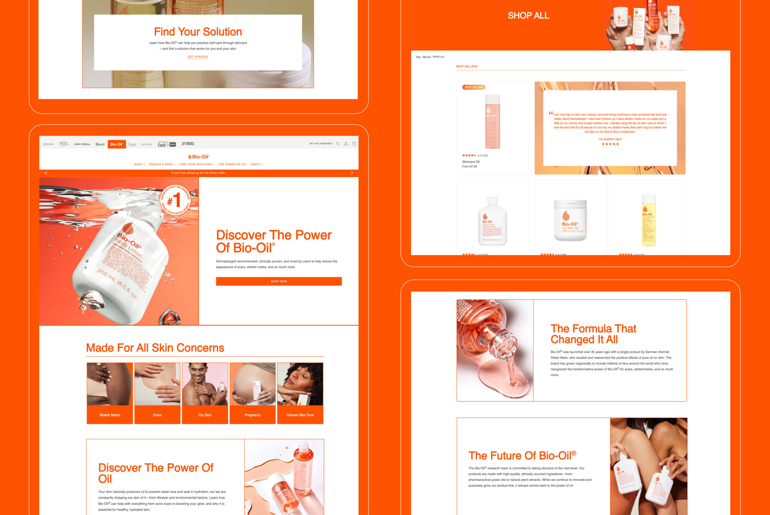 Bio Oil web design and development