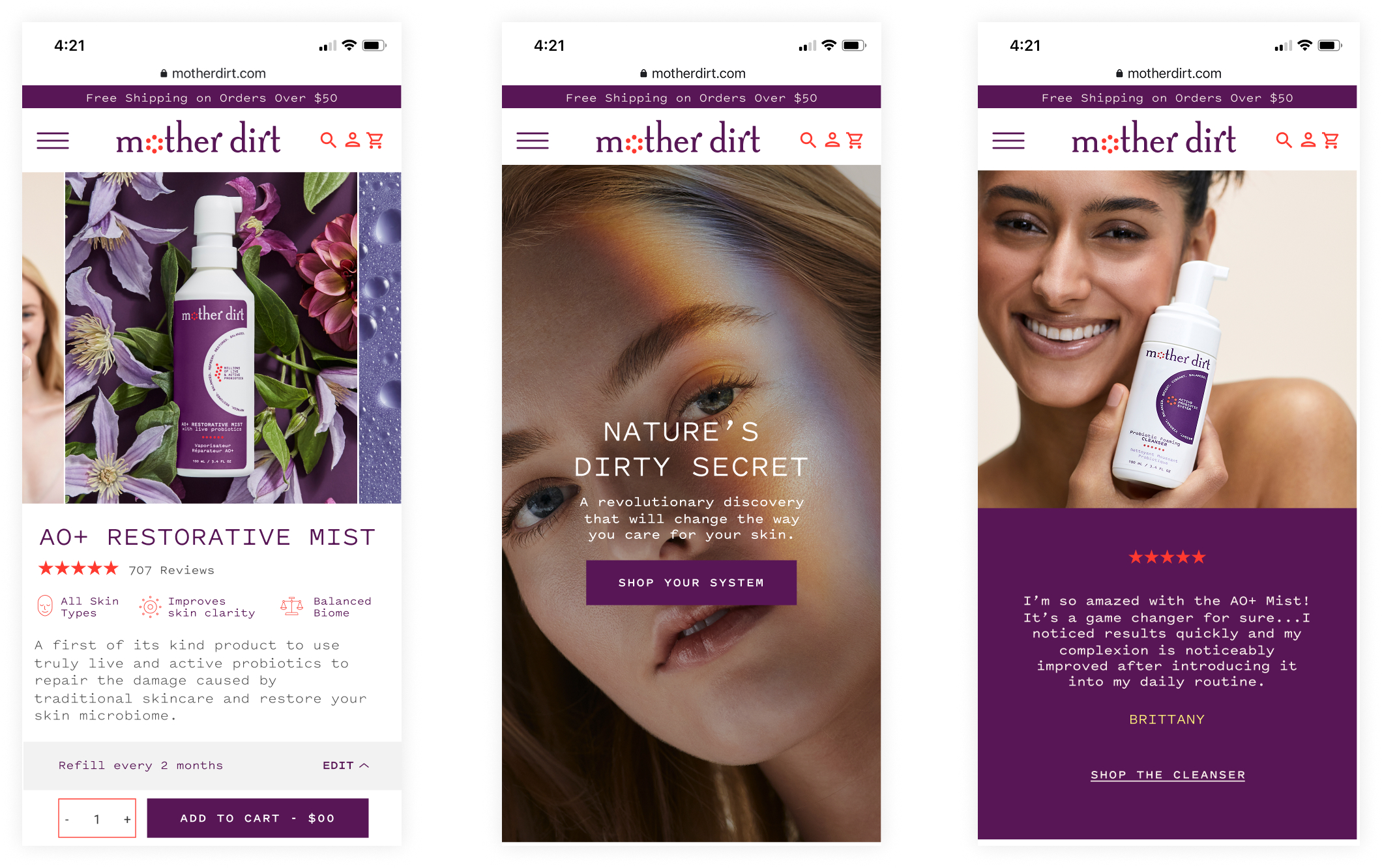 Mother Dirt Shopify Development